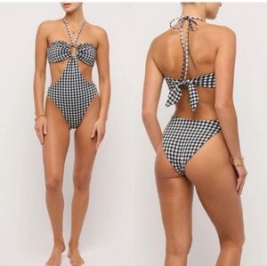 NWT Mara Hoffman Blanca Cut Out One Piece Swimsuit Size LARGE
